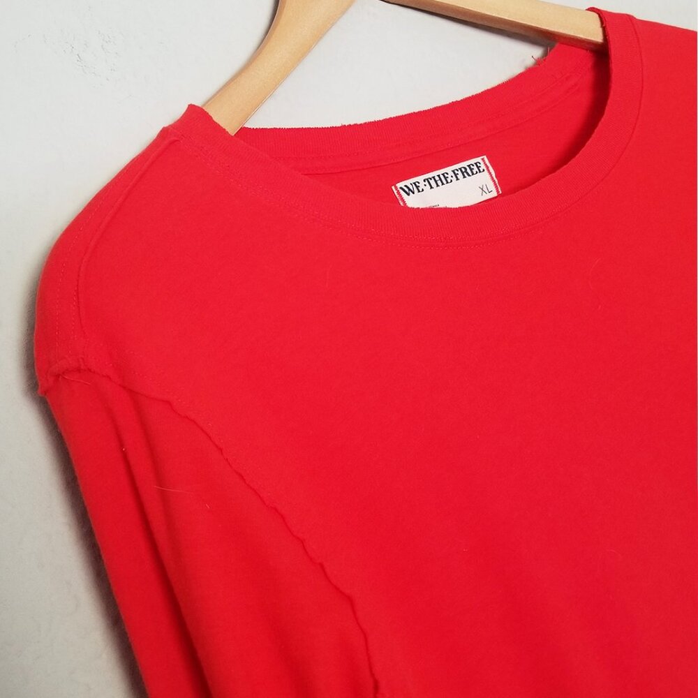 We The Free Red Cropped Long Sleeve Tee - Picture 12 of 15